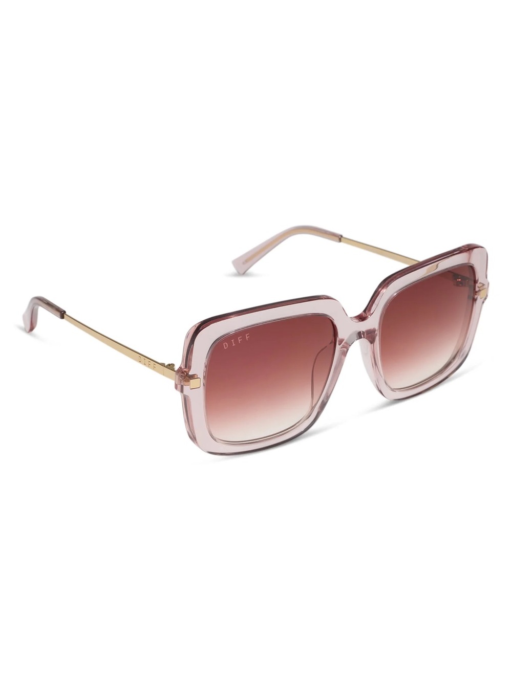 NEW DIFF Eyewear SANDRA DE01-0370-LP Light Pink Crystal Sunglasses Authentic